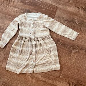 Kate Quinn Tan Button-Up Kids Dress